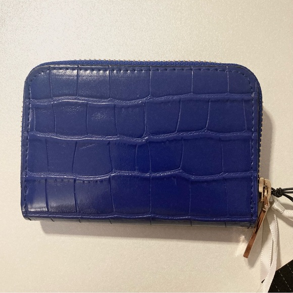 Victoria's Secret Royal Blue Croc-Embossed like Wallet - Picture 2 of 9